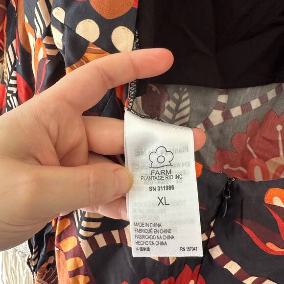 NWT: Farm Rio Nature Beauty Backless Midi Dress - Picture 4 of 12